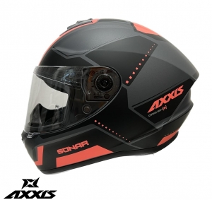 Casco integral Axxis modelo Draken S Sonar B5 rojo claro (rosa) mate - Rojo mate, S (55/56cm)