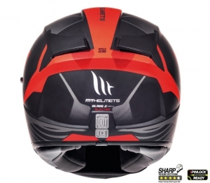 Casco integral de motocicleta MT Blade 2 SV Blaster B2 (Visor solar integrado) - Rojo mate, XL (61/62cm)