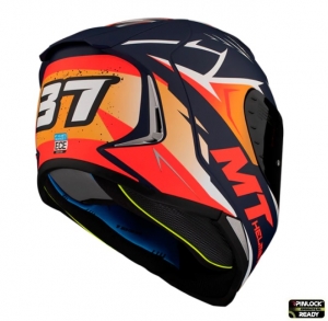 Casco integral MT Revenge 2 Acosta A37 azul mate - Azul mate, M (57/58cm)
