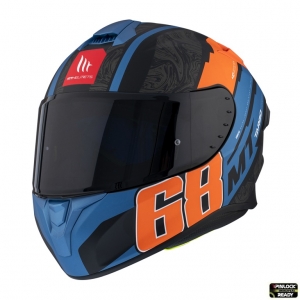 Casco integral MT Targo Pro D4 naranja fluorescente mate - Naranja fluorescente mate, S (55/56cm)