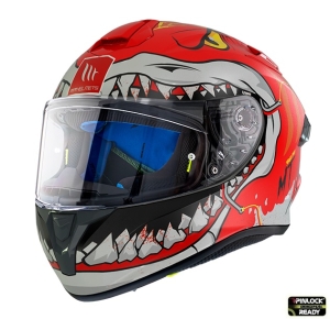 Casco integral MT Targo Pro Sharky C5 rojo mate - Rojo mate, L (59/60cm)