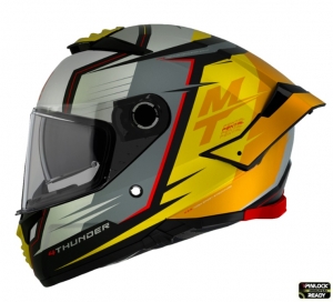Casco integral MT Thunder 4 SV Pental B3 amarillo mate (visor solar integrado) - Amarillo mate, XS (53/54cm)