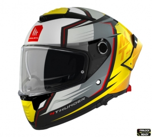 Casco integral MT Thunder 4 SV Pental B3 amarillo mate (visor solar integrado) - Amarillo mate, XS (53/54cm)