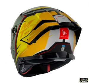Casco integral MT Thunder 4 SV Pental B3 amarillo mate (visor solar integrado) - Amarillo mate, XS (53/54cm)