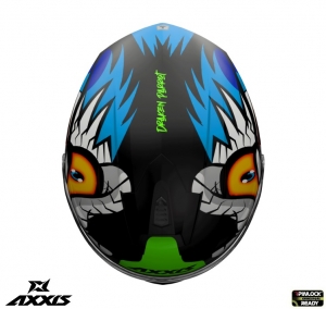 Casco integrale Axxis modello Draken S Parrot A1 nero opaco - Nero opaco, L (59/60cm)