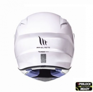 Casco integrale moto MT Targo solid A0 bianco lucido - Bianco lucido, L (59/60cm)