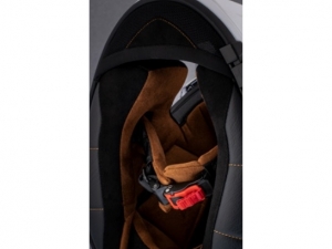 Casco integrale MT Jarama Baux E15 rosso fluo opaco - modello Retro - Cafe Racer - S (55/56cm)