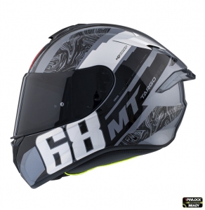 Casco integrale MT Targo Pro Welcome F2 grip lucido - Grip lucido, S (55/56cm)