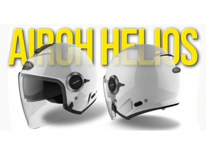 Casco jet (semicarenado) Helios blanco brillante: Talla - MC