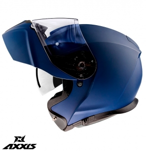 Casco modular Axxis modelo Gecko SV A7 azul mate (visor solar integrado)