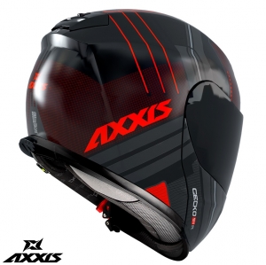 Casco modular Axxis modelo Gecko SV Epic B5 rojo fluor mate (visor solar integrado)
