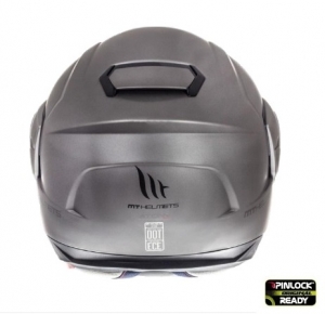 Casco modular integral para motocicleta MT Atom SV titanium mat Pinlock ready