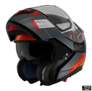 Casco Modular MT Atom SV Gorex B4 Naranja Mate Listo para Pinlock - Naranja Mate, XS (53/54cm)