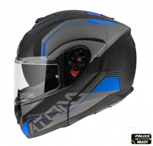 Casco Modular MT Atom SV Quark A7 Azul Mate Listo para Pinlock - Azul Mate, S (55/56cm)