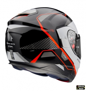 Casco modulare MT Atom SV Open B5 rosso fluorescente lucido Pinlock pronto