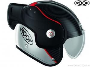 Casco moto Roof Boxxer Carbon-Silver (nero-argento) - Roof