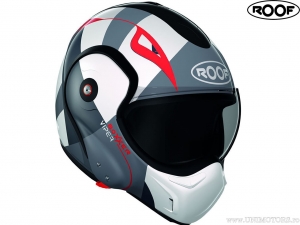 Casco moto Roof New Boxxer Viper Bianco-Nero-Rosso
