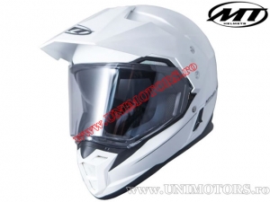 Casco MX enduro / dual - Synchrony Duo Sport (blanco / gafas de sol incluidas) - MT