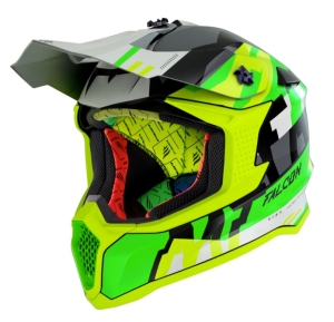 Casco off-road MT Falcon Arya A3 amarillo fluorescente mate - Amarillo fluorescente mate, M (57/58cm)