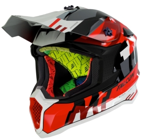 Casco off-road MT Falcon Arya A5 rosso lucido - Rosso lucido, S (55/56cm)