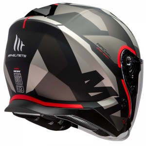 Casco open face MT Thunder III SV Jet Bow A5 rojo mate (gafas de sol integradas) - Rojo mate, S (55/56cm)