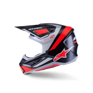 Casco SM7 Rise - Nero, Rosso, Argento - Adulto - M - 01109065