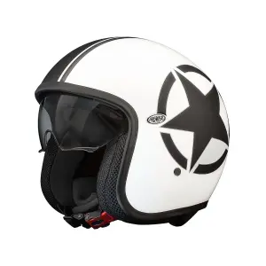 Casco Vintage Star - Negro, Mate, Blanco - Adulto - L - 01043061