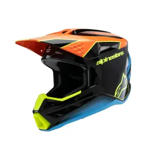 Casco Youth S-M3 Fray - Negro, Azul, Naranja, Amarillo - Juvenil - M - 01111654