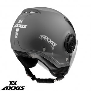 Casque Axxis modèle Metro A2 titane mat (face ouverte)