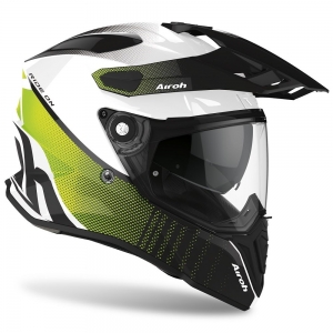 Casque Commander Progress Vert Lime Brillant: Taille - XS