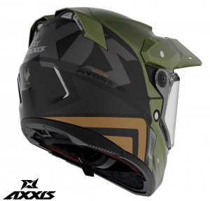 Casque d'aventure/touring/hors route modèle Axxis Wolf DS Hydra B6 vert mat - Vert mat, XS (53/54cm)