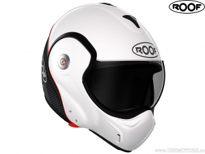 Casque de moto Roof Boxxer Carbon-White (noir-blanc) - Roof