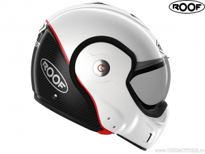 Casque de moto Roof Boxxer Carbon-White (noir-blanc) - Roof
