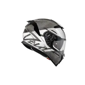 Casque Devil Carbon MN - Brillant, Gris, Blanc - Adulte - S - 010118230