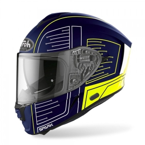 Casque Intégral Airoh Spark Circuit Bleu Mat: Taille - S