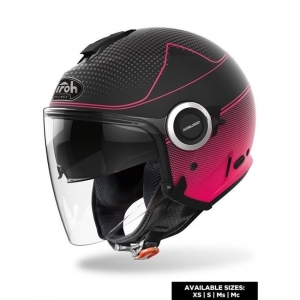 Casque jet (ouvert) Helios Map roz mat: Taille - MC