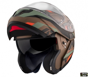 Casque Modulable MT Atom SV Skill A9 Marron (Or) Mat Pinlock Ready - Marron Mat, XS (53/54cm)
