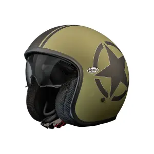 Casque Vintage Star - Mat, Olive, Noir Mat - Adulte - 2XL - 01043486