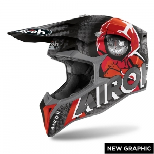 Casque Wraap Alien rouge mat: Taille - L