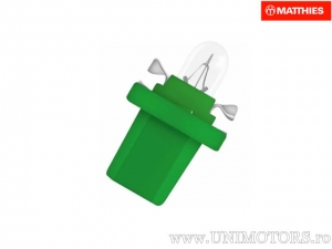 Casquillo de bombilla amarillo verde T5 B8.5D 12V 2W - JM