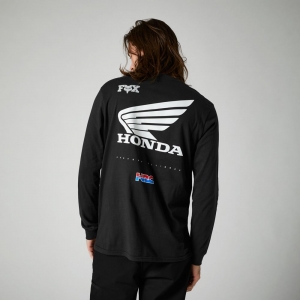 Casual FOX - HONDA WING LONG SLEEVE PREMIUM TEE BLK: Maat - XL