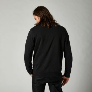 Casual hoodless sweatshirt Shinbone Crew Fleece [Black]: Size - L