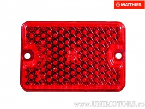 Catadióptrico (olho de gato) retangular 91 x 61 mm vermelho - JM