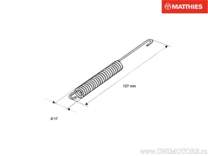 Central arc crick - length: 127mm - diameter: 17mm - spiral diameter: 3mm - JM