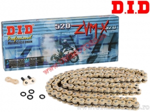 Chaîne de transmission DID X-Ring - 520ZVM-X (or / or) - 96 maillons - DID