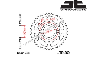 Chain Kit Daelim VS 125 / VS 125 Evolution ('97-'03) - (DID / JT)
