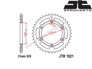 Chain kit Suzuki DR 800S ('94-'99) - (DID / JT)