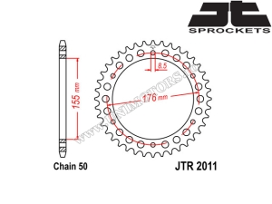 Chain Kit Triumph Speed Triple 955 ('02-'05) - (DID / JT)