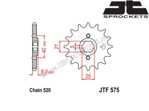 Chain kit Yamaha XT 550 ('82-'83) - (DID / JT)