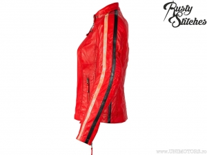 Chaqueta de moto para mujer Rusty Stitches Uma Red (rojo) - Rusty Stitches